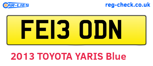 FE13ODN are the vehicle registration plates.