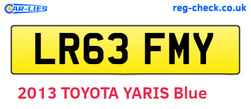 LR63FMY are the vehicle registration plates.