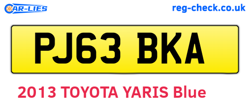 PJ63BKA are the vehicle registration plates.