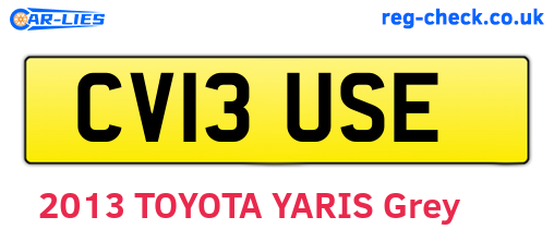 CV13USE are the vehicle registration plates.