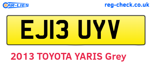 EJ13UYV are the vehicle registration plates.