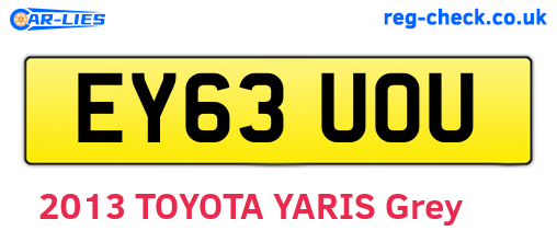 EY63UOU are the vehicle registration plates.