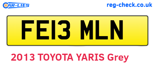 FE13MLN are the vehicle registration plates.