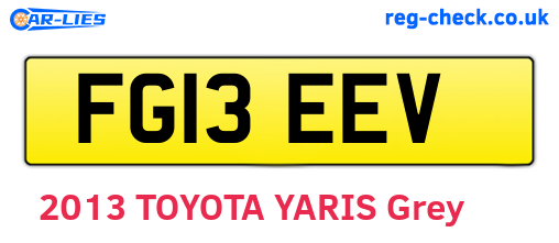 FG13EEV are the vehicle registration plates.