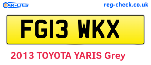 FG13WKX are the vehicle registration plates.
