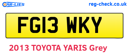 FG13WKY are the vehicle registration plates.