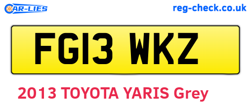 FG13WKZ are the vehicle registration plates.