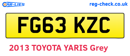 FG63KZC are the vehicle registration plates.