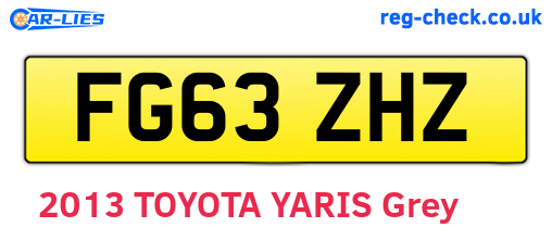 FG63ZHZ are the vehicle registration plates.