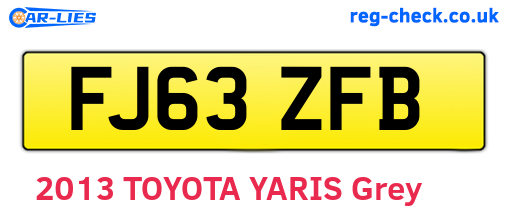 FJ63ZFB are the vehicle registration plates.