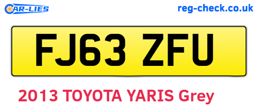 FJ63ZFU are the vehicle registration plates.