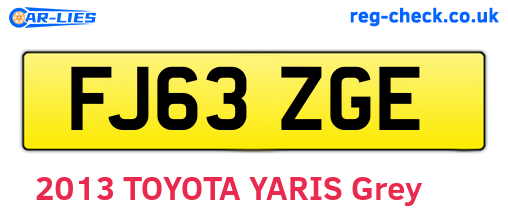 FJ63ZGE are the vehicle registration plates.
