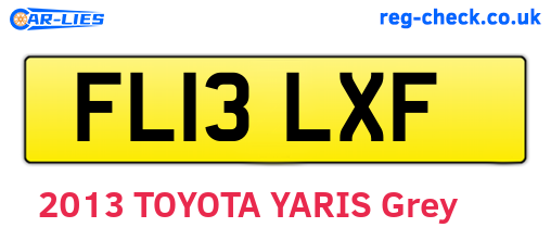 FL13LXF are the vehicle registration plates.