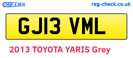 GJ13VML are the vehicle registration plates.
