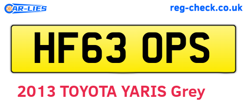HF63OPS are the vehicle registration plates.
