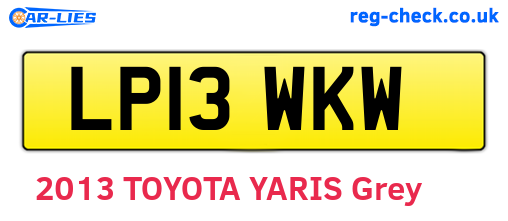 LP13WKW are the vehicle registration plates.