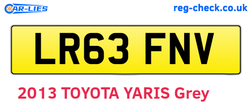 LR63FNV are the vehicle registration plates.