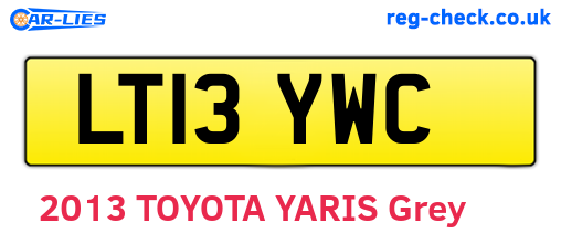 LT13YWC are the vehicle registration plates.