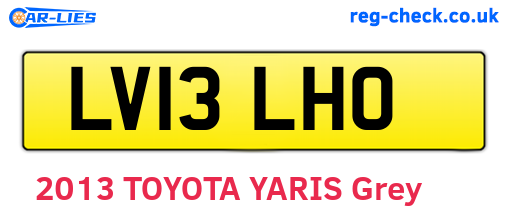 LV13LHO are the vehicle registration plates.