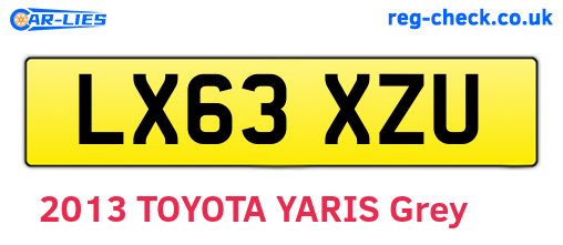 LX63XZU are the vehicle registration plates.