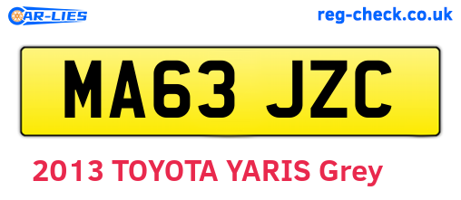 MA63JZC are the vehicle registration plates.
