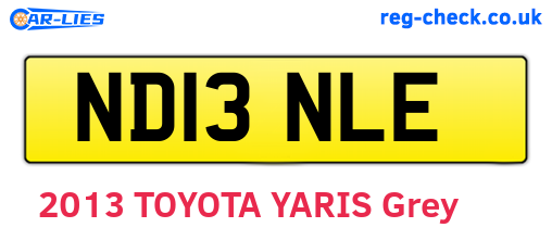 ND13NLE are the vehicle registration plates.