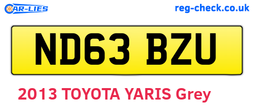 ND63BZU are the vehicle registration plates.