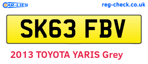 SK63FBV are the vehicle registration plates.