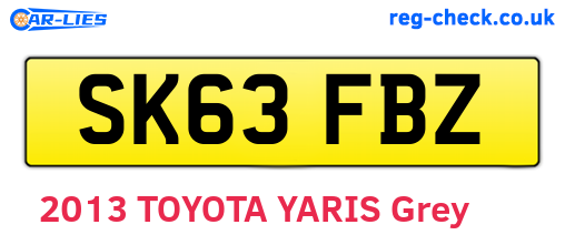 SK63FBZ are the vehicle registration plates.