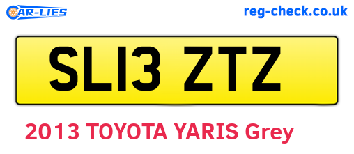 SL13ZTZ are the vehicle registration plates.