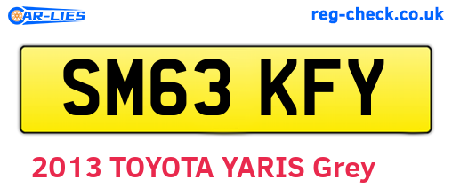 SM63KFY are the vehicle registration plates.