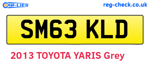 SM63KLD are the vehicle registration plates.