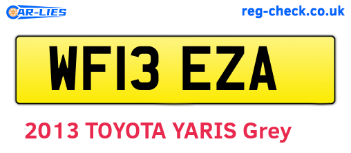 WF13EZA are the vehicle registration plates.