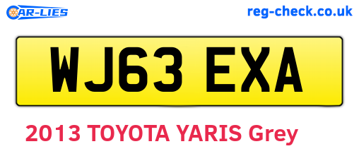 WJ63EXA are the vehicle registration plates.