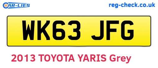 WK63JFG are the vehicle registration plates.