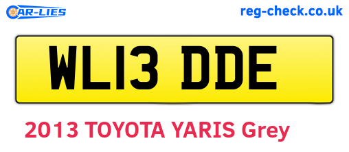 WL13DDE are the vehicle registration plates.