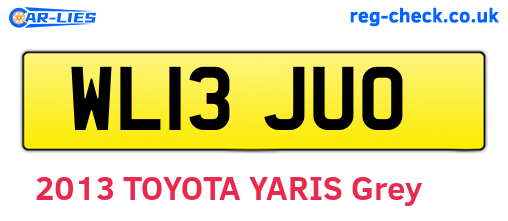 WL13JUO are the vehicle registration plates.