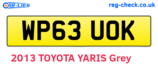 WP63UOK are the vehicle registration plates.