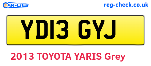YD13GYJ are the vehicle registration plates.