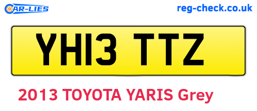 YH13TTZ are the vehicle registration plates.
