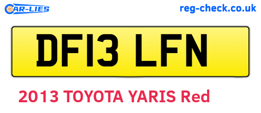 DF13LFN are the vehicle registration plates.