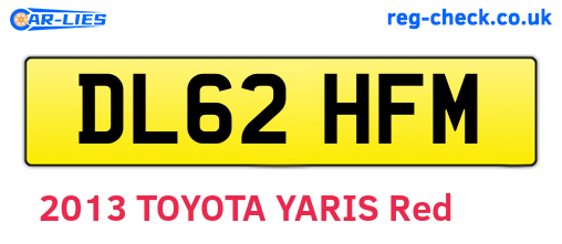 DL62HFM are the vehicle registration plates.