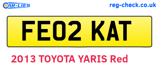 FE02KAT are the vehicle registration plates.