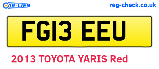 FG13EEU are the vehicle registration plates.