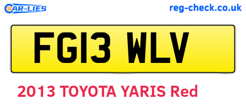 FG13WLV are the vehicle registration plates.