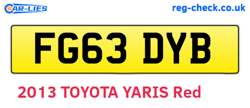 FG63DYB are the vehicle registration plates.