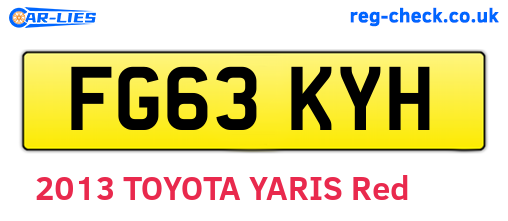 FG63KYH are the vehicle registration plates.