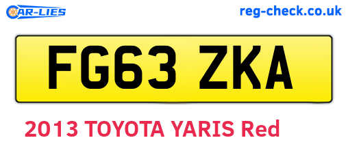 FG63ZKA are the vehicle registration plates.