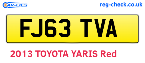 FJ63TVA are the vehicle registration plates.