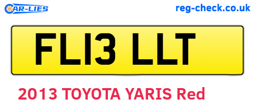 FL13LLT are the vehicle registration plates.